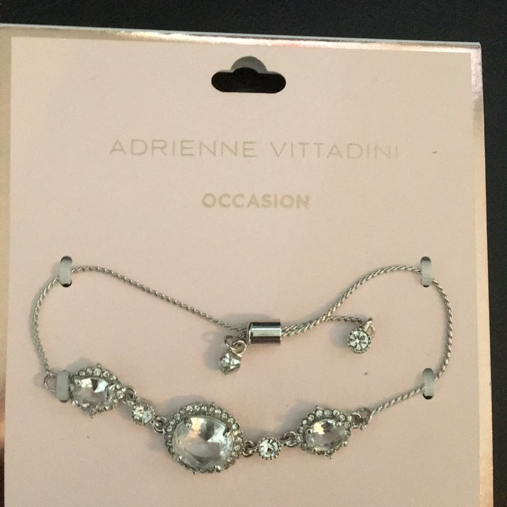 New Adrienne Vittadini Light Pink Crystal Bracelet